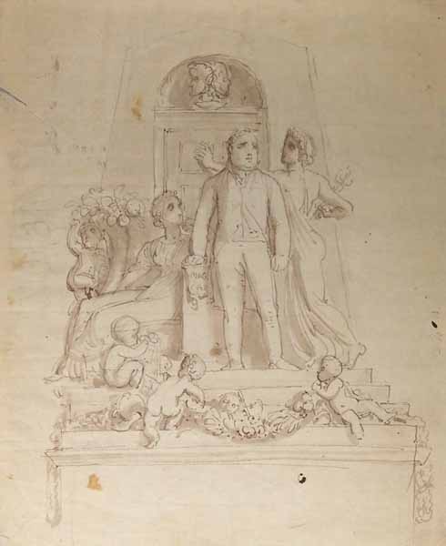 Design for a Monument to Charles James Fox: Defending the Magna Carta